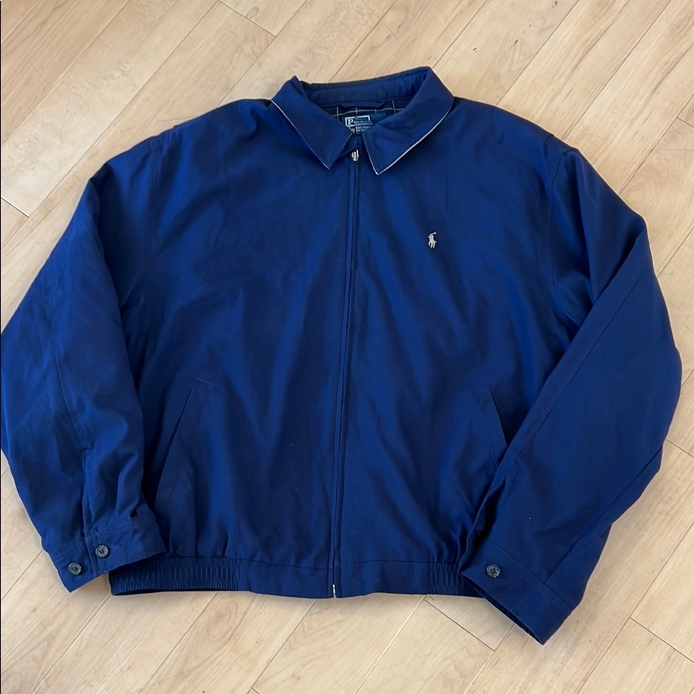 Polo by Ralph Lauren Blue Windbreaker with Elastic Cuffs